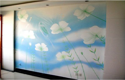 宜良画墙绘怎么画好白云的蓬松感?